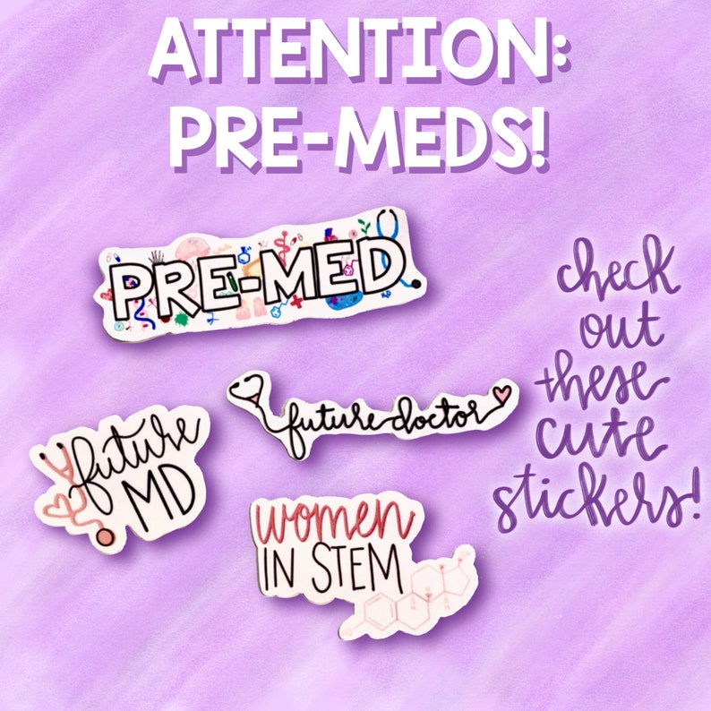 Pre Med Sticker Pre-med Sticker: Waterproof Laptop Decal for Future Doctors - Etsy