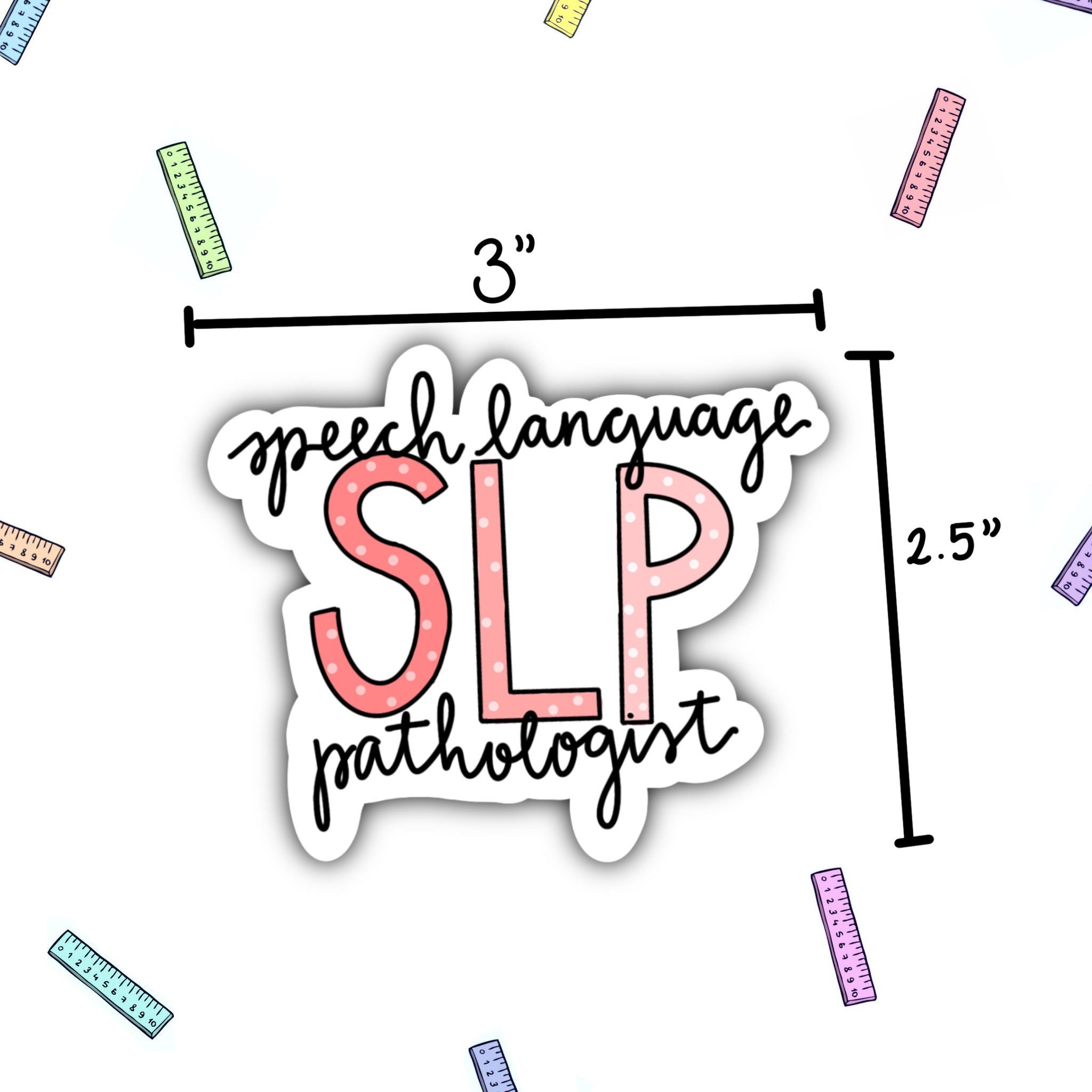 Slp Sticker Chart SLP Vinyl Sticker: Speech Language Pathologist Gift - Etsy