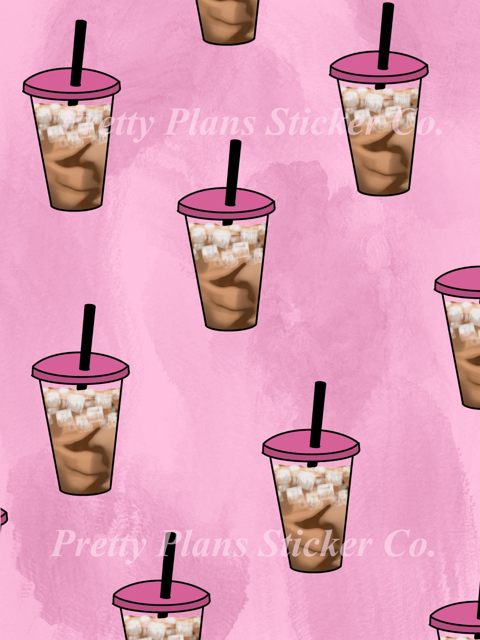 Iced Coffee Background Digital Print Pink Wallpaper - Etsy Iced Coffee Background Digital Print Pink Wallpaper - Etsy