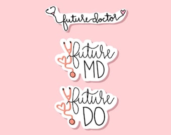 Future Doctor Sticker: Pre-Med Student Gift, Waterproof Laptop Decal