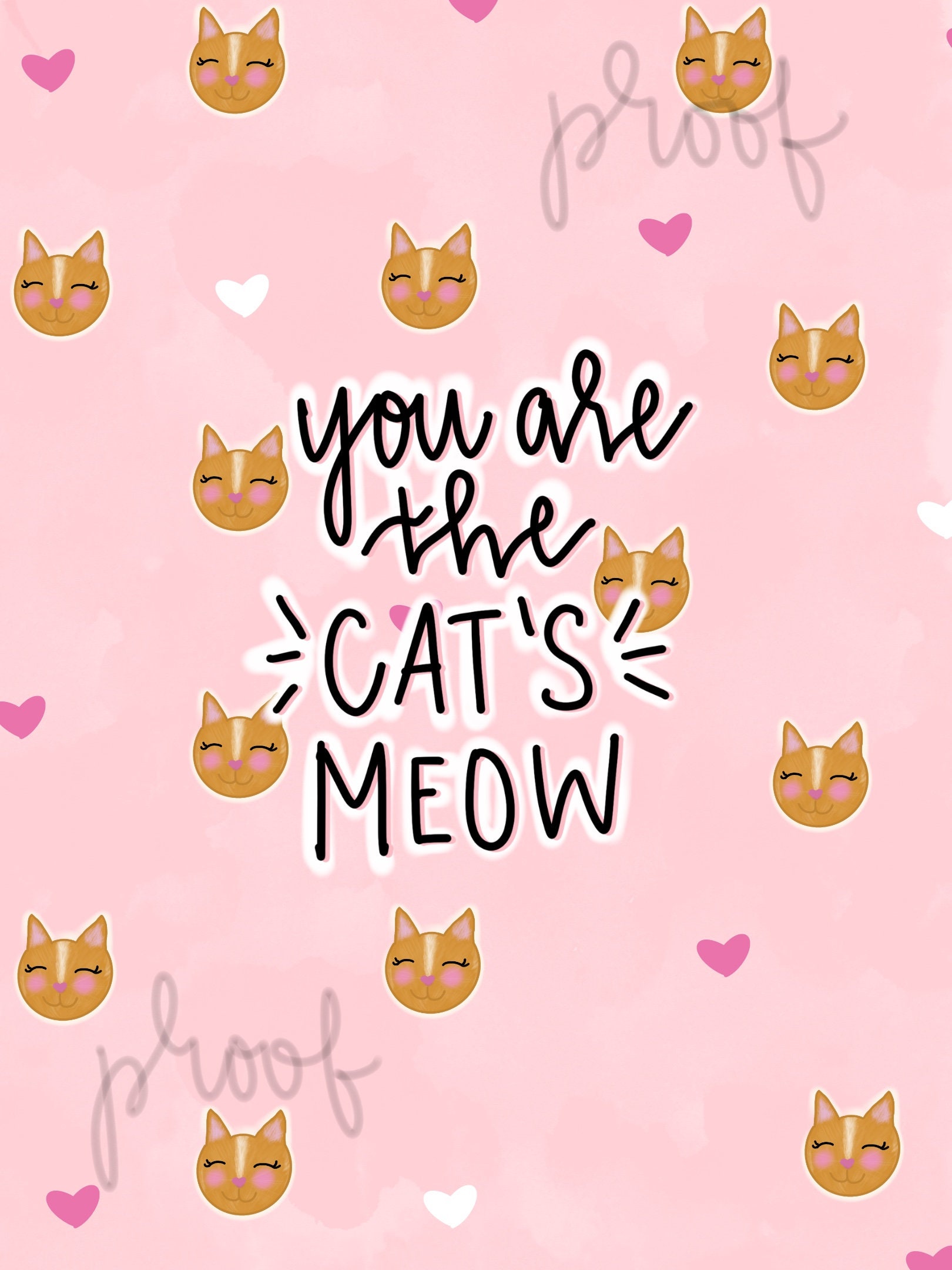 You Are the Cat&rsquo;s Meow Background Digital Download Cat - Etsy