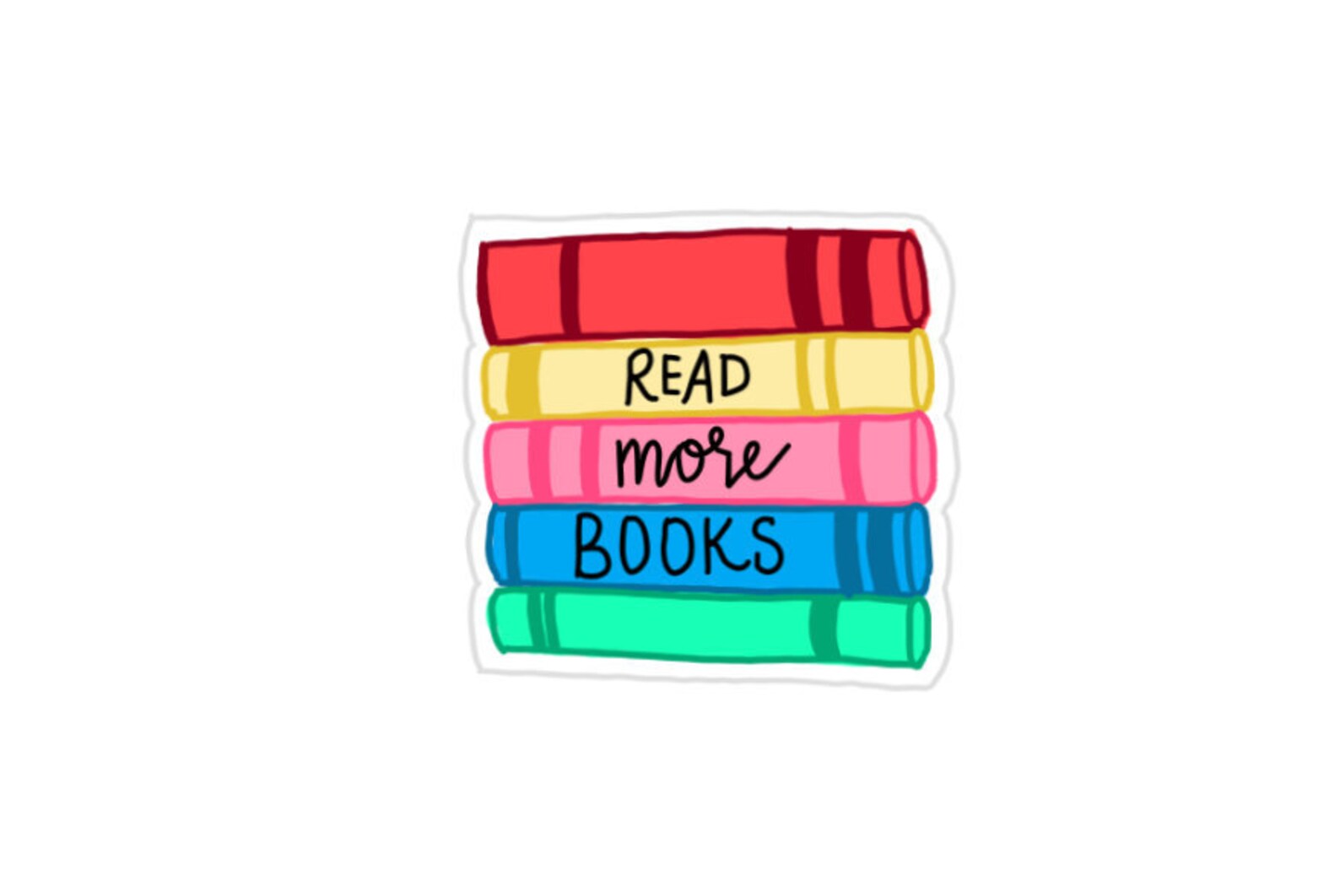 Read More Books Sticker Gift for Book Lover Reader Sticker Etsy