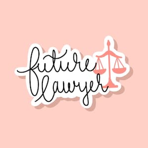 Future Lawyer Sticker: Scale of Justice, Pre Law Student Gift