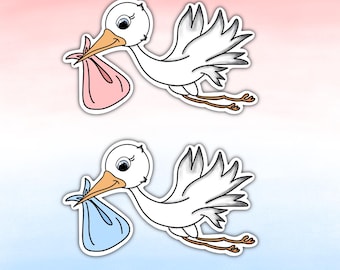 Stork Sticker: Baby Shower, Labor & Delivery Nurse Gift