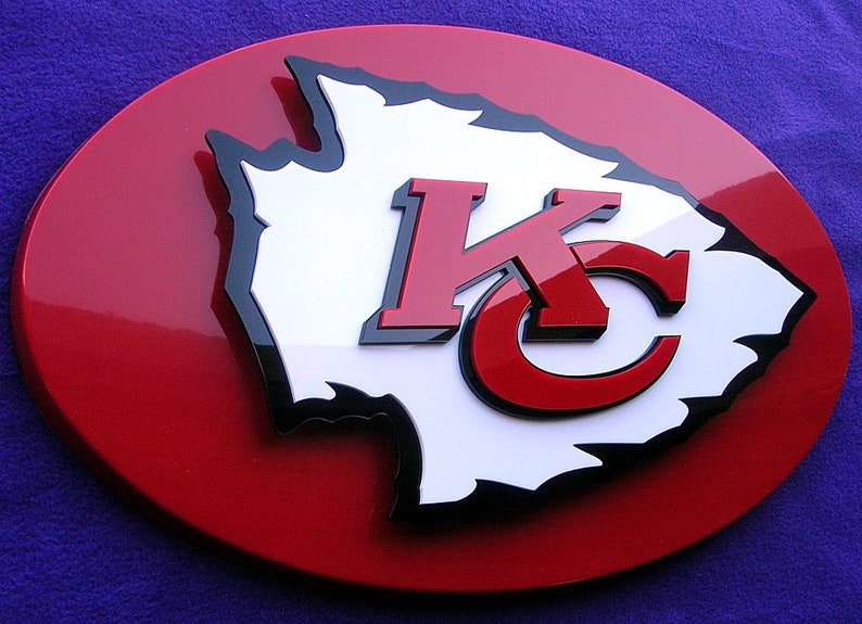 CHIEFS 3D art sign Kansas City football office man cave ART KC | Etsy