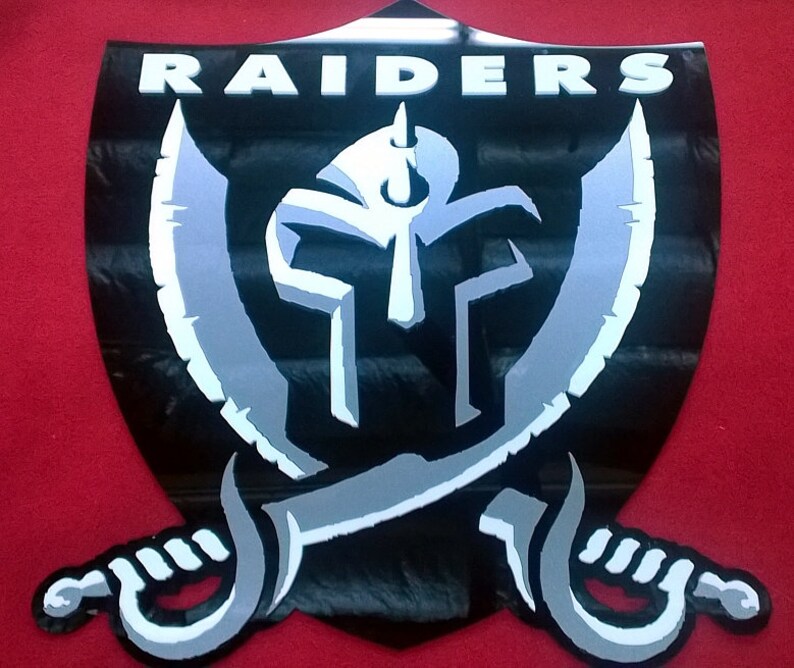 3D RAIDERS SKULL art sign man cave football fantasy league Etsy