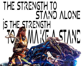 Horizon Zero Dawn Aloy and Strider Quote Cross Stitch Pattern (PDF Pattern Only)
