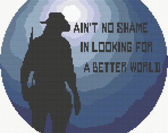 RDR2 Arthur Quote and Silhouette Cross Stitch