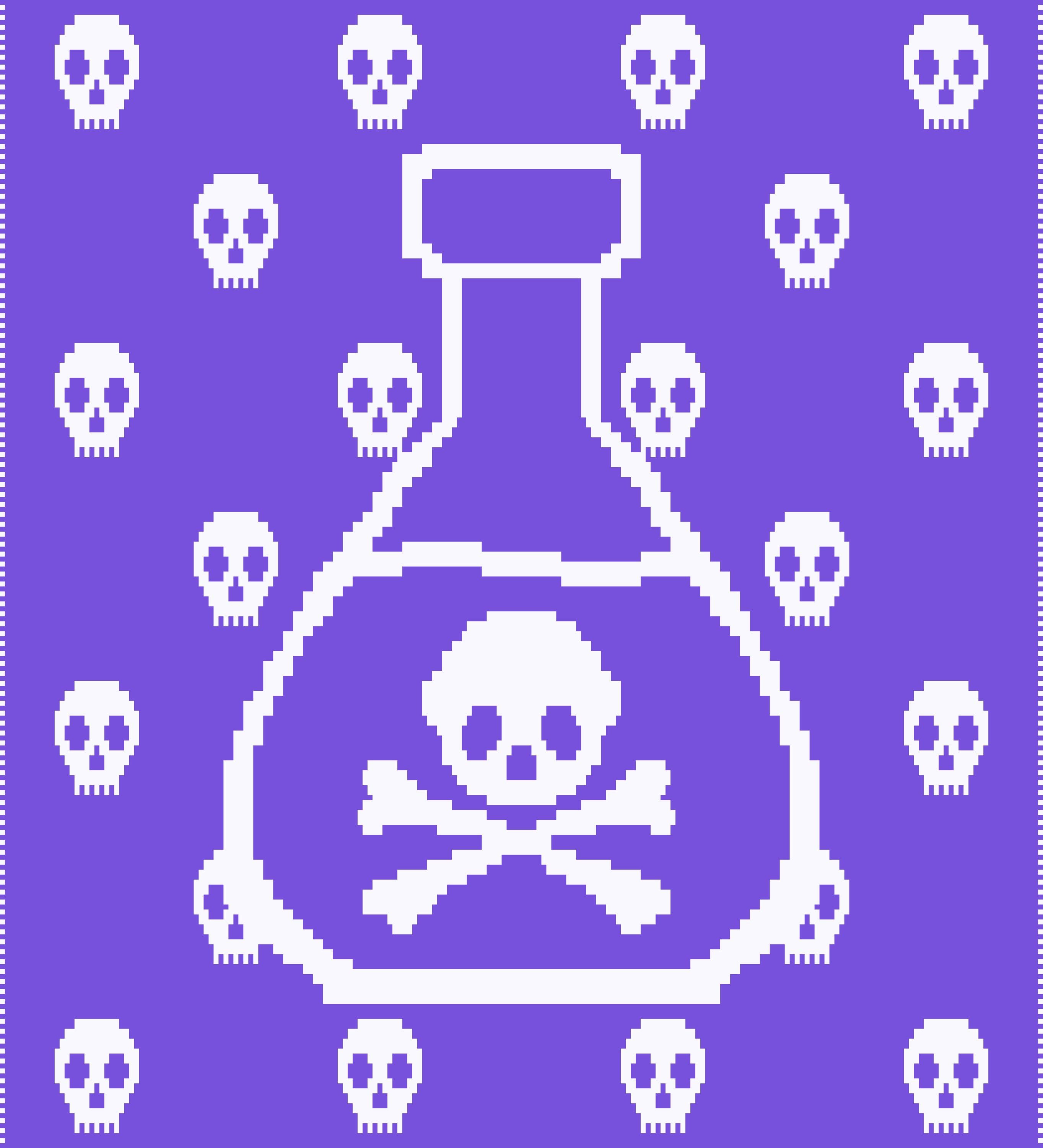 Poison Bottle Mosaic Crochet Blanket - Overlay Mosaic