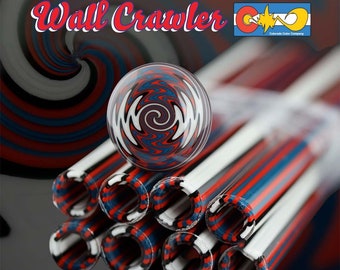 Wall Crawler - Vac Stack - Colored Borosilicate Glass Tubing - Linework