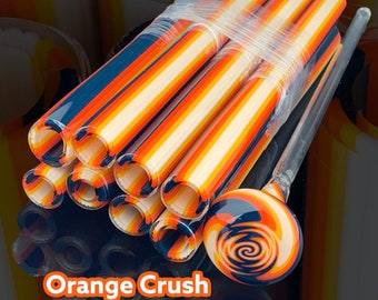 Orange Crush - Vac Stack - Colored Borosilicate Glass Tubing - COE 33 - Linework
