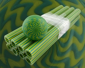Lemonberry - Vac Stack - Colored Borosilicate Glass Tubing - Linework