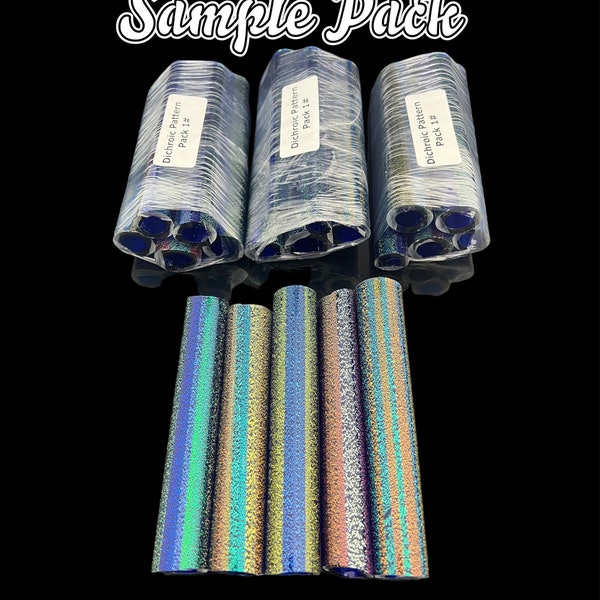Dichroic Pattern - Sample Pack - 1 Pound - Dichroic/Cobalt Vac Stack Tubing - Colored Borosilicate Glass