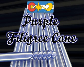 Purple Cane - Filigree Cane - Borosilicate glass - COE 33