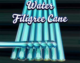 Water Cane - Filigree Cane - Borosilicate glass - COE 33