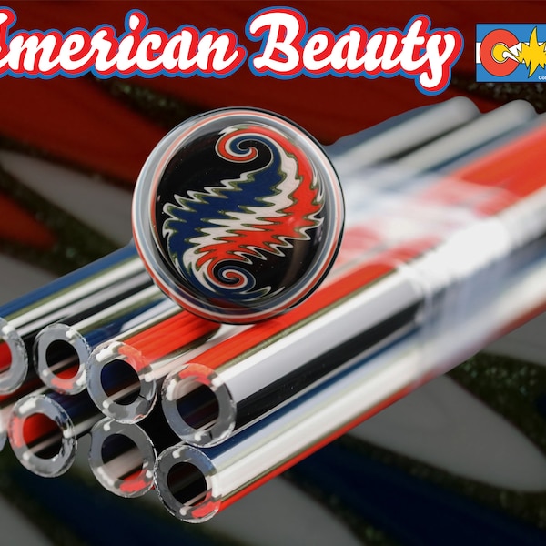 American Beauty - Vac stack tubing - borosilicate glass - COE 33 - Linework