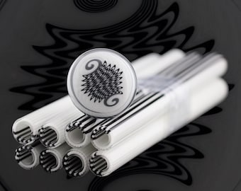 Albino Skunk - Vac Stack - Colored Borosilicate Glass Tubing - COE 33 - Linework