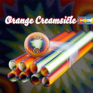 Orange Creamsicle - Vac Stack - Colored Borosilicate Glass Tubing - COE 33 - Linework