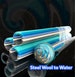 Steel Wool to Water - Vac Stack - Colored Borosilicate Glass Tubing - COE 33 