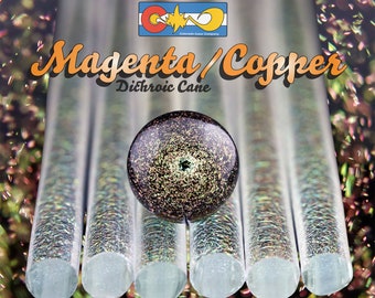 Copper/Magenta - Dichroic Cane - Borosilicate Glass