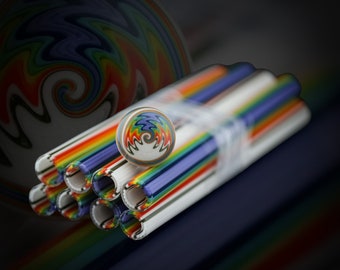 Candy Land 50/50 - Vac Stack - Colored Borosilicate Glass Tubing - COE 33 - Linework