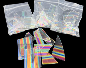 Rainbow Dichroic Scrap 1/4lbs. - Borosilicate - COE 33