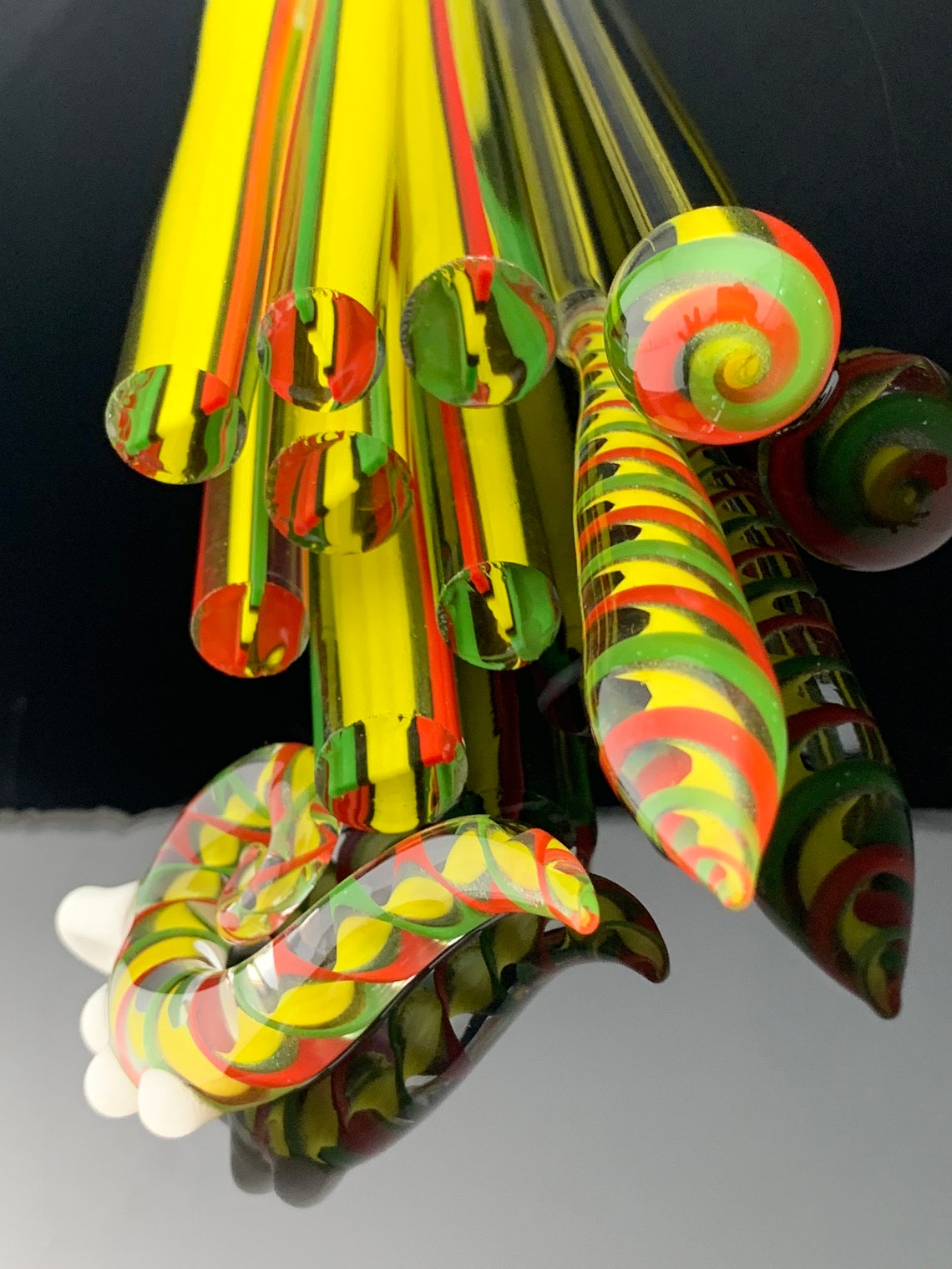 Rasta Cane - Filigree Cane - Borosilicate Glass - COE 33 - Etsy