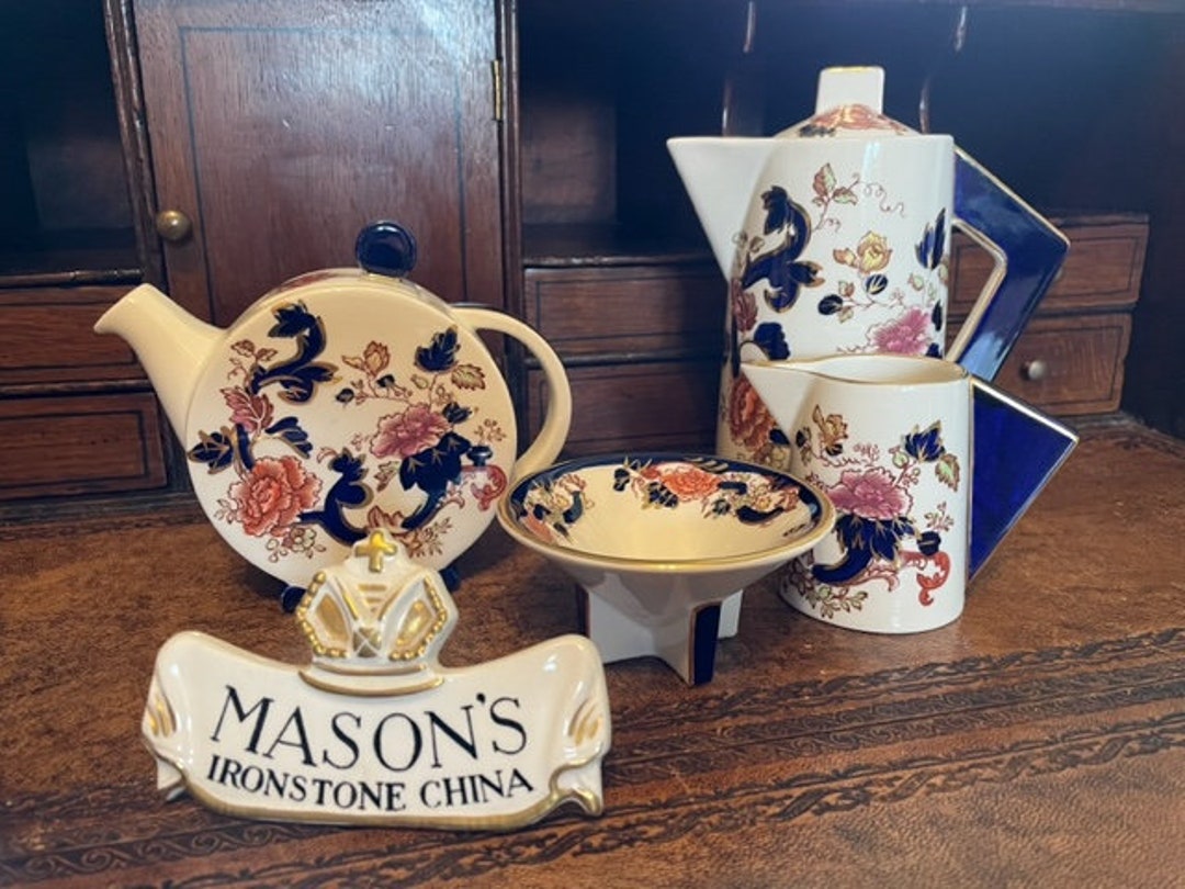 Masons Ironstone Limited Edition Blue Mandalay Tea Set Etsy UK