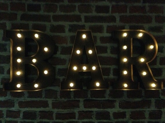 LED carnaval Circus licht metalen letters groot 33 cm BAR | Etsy LED carnaval Circus licht metalen letters groot 33 cm BAR | Etsy