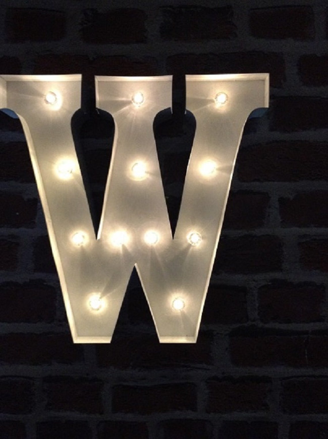 LED Carnival Circus Light up Alphabet Letter W All Metal - Etsy UK