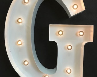 Carnival 13" Letter LED Lights Rust/Silver Carnival 13" Letter LED Lights Rust/Silver