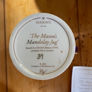 Mason's Ironstone Blue Mandalay Limited Edition Jug & Bowl - Etsy UK