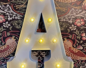 Sale ofLED Carnival Circus Light Up Metal White Wedding  ~Alphabet Letters - Large 33 cm Metal