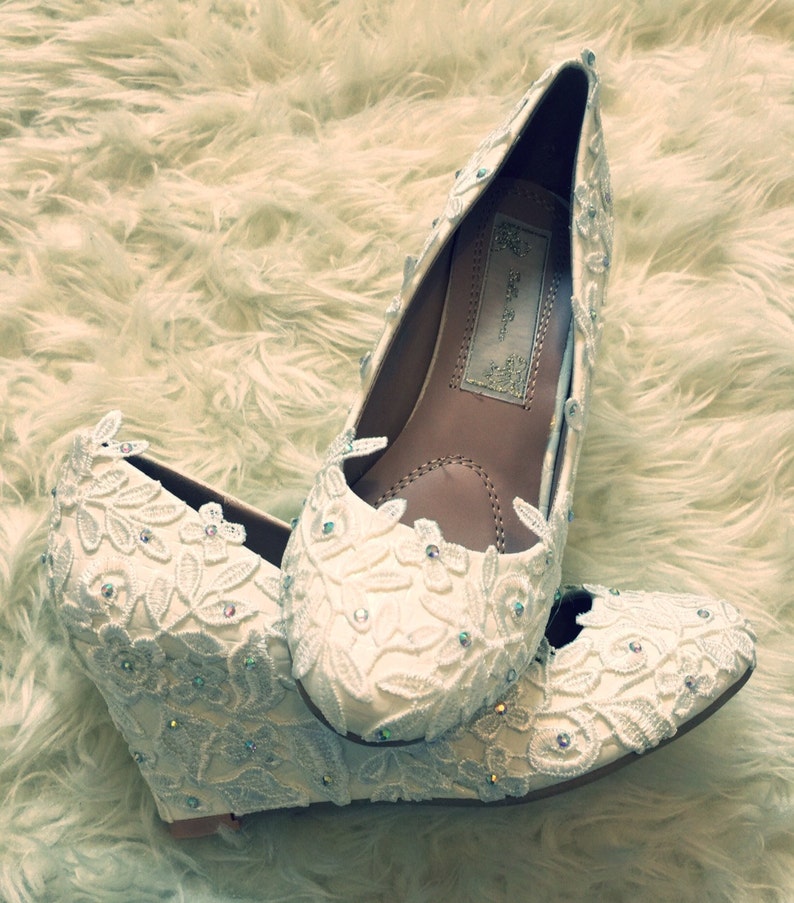 ivory dress wedges