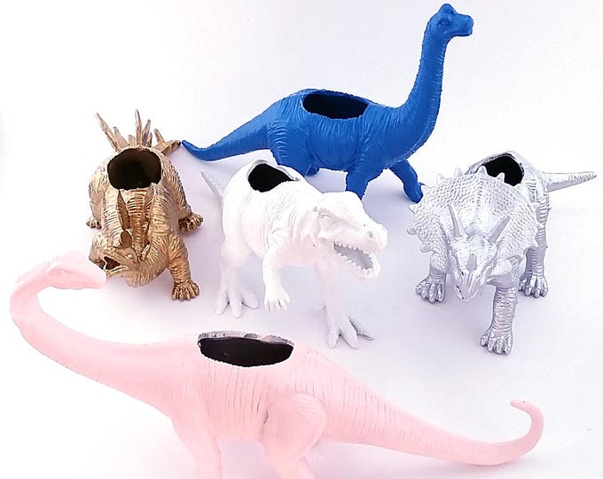 Custom Dinosaur Planter Dino Planter Desk Accessory Etsy
