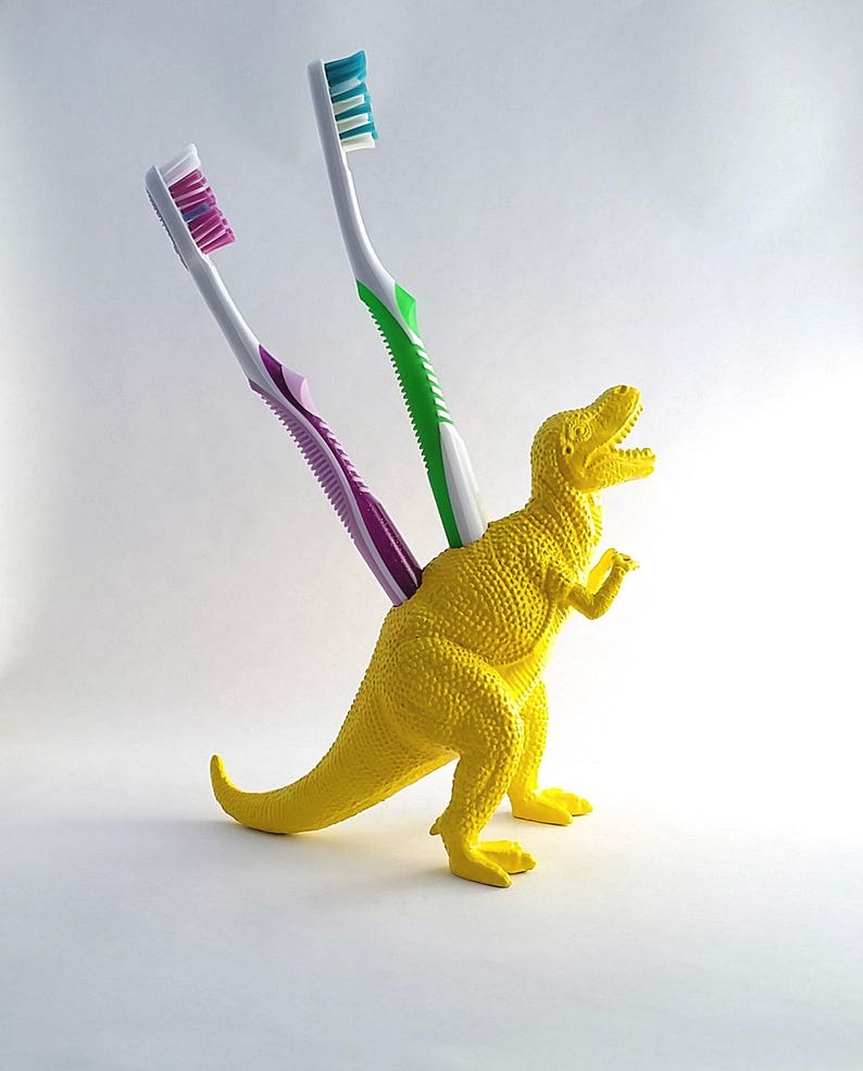 TRex Dinosaur Toothbrush Holder Etsy