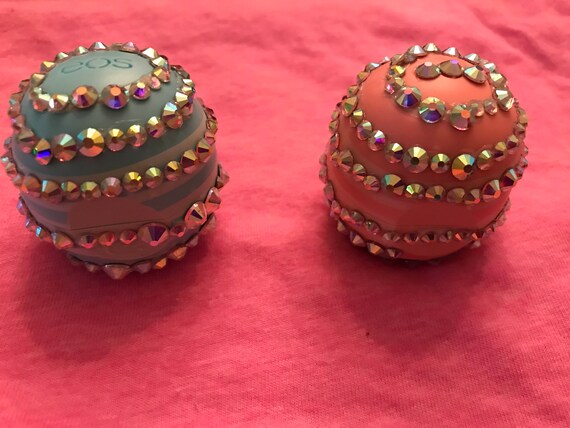 An Eos Lip Balm Decorated By Hand With Rhinestones Etsy