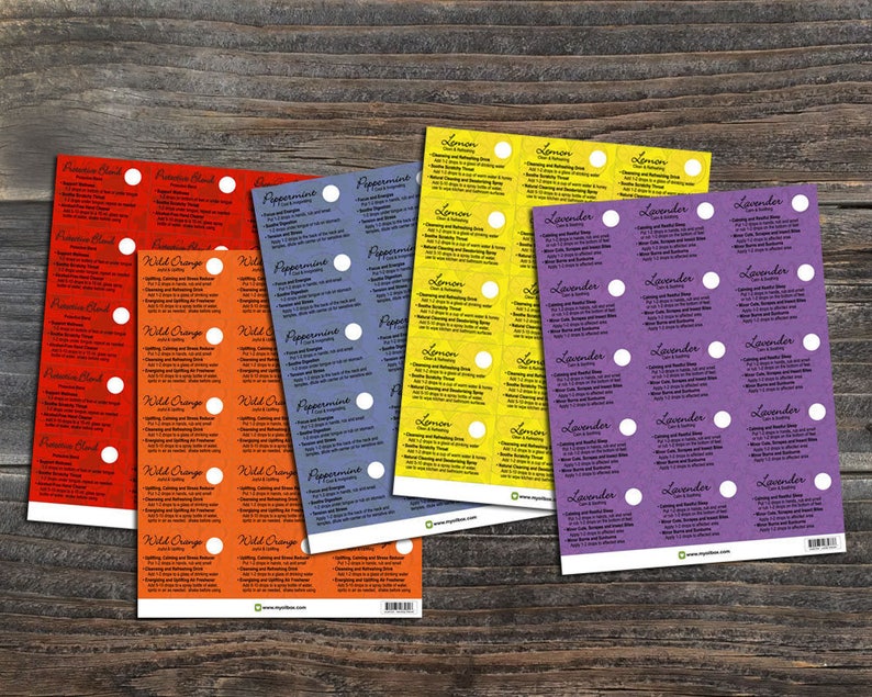 Essential Oil Sample Cards Etsy