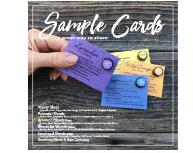 Essential Oil Sample Cards | Etsy
