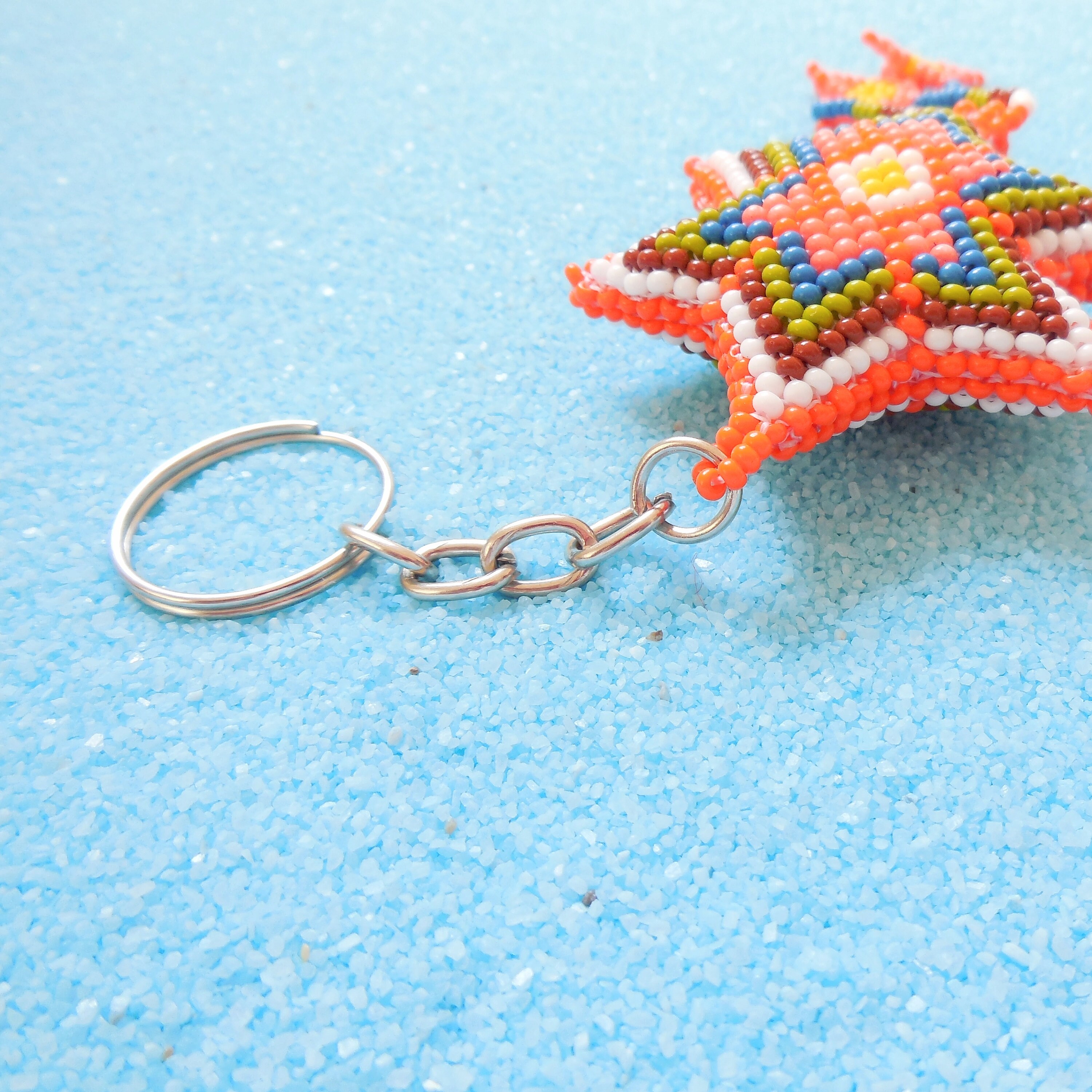 Beaded Shooting Star Keychain Charm Etsy