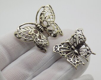 Vintage Italian Handmade Genuine Silver Butterfly LIFE SIZE Figurines; Highly Collectible Investment Gift; Comes in a Gift Bag