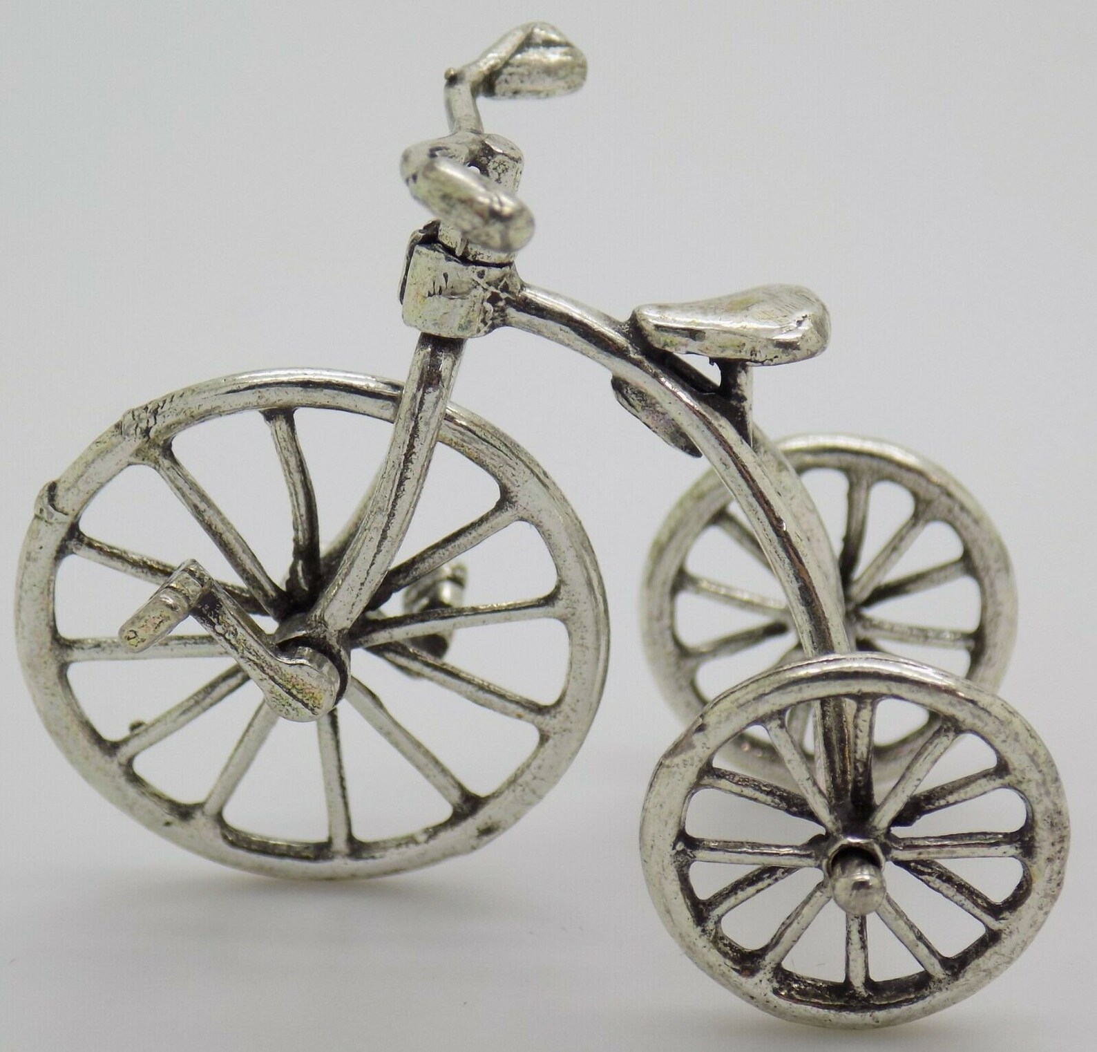 Vintage Solid Silver Italian Made Tricycle Figurine Stamped Etsy