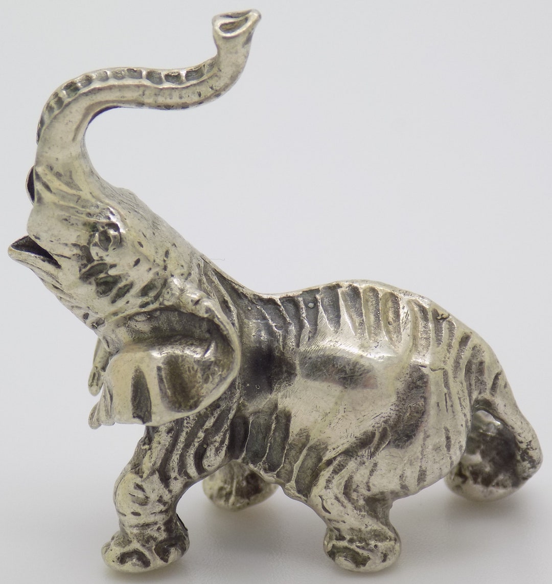 Vintage Italian Handmade Genuine Silver Barring Elephant Etsy
