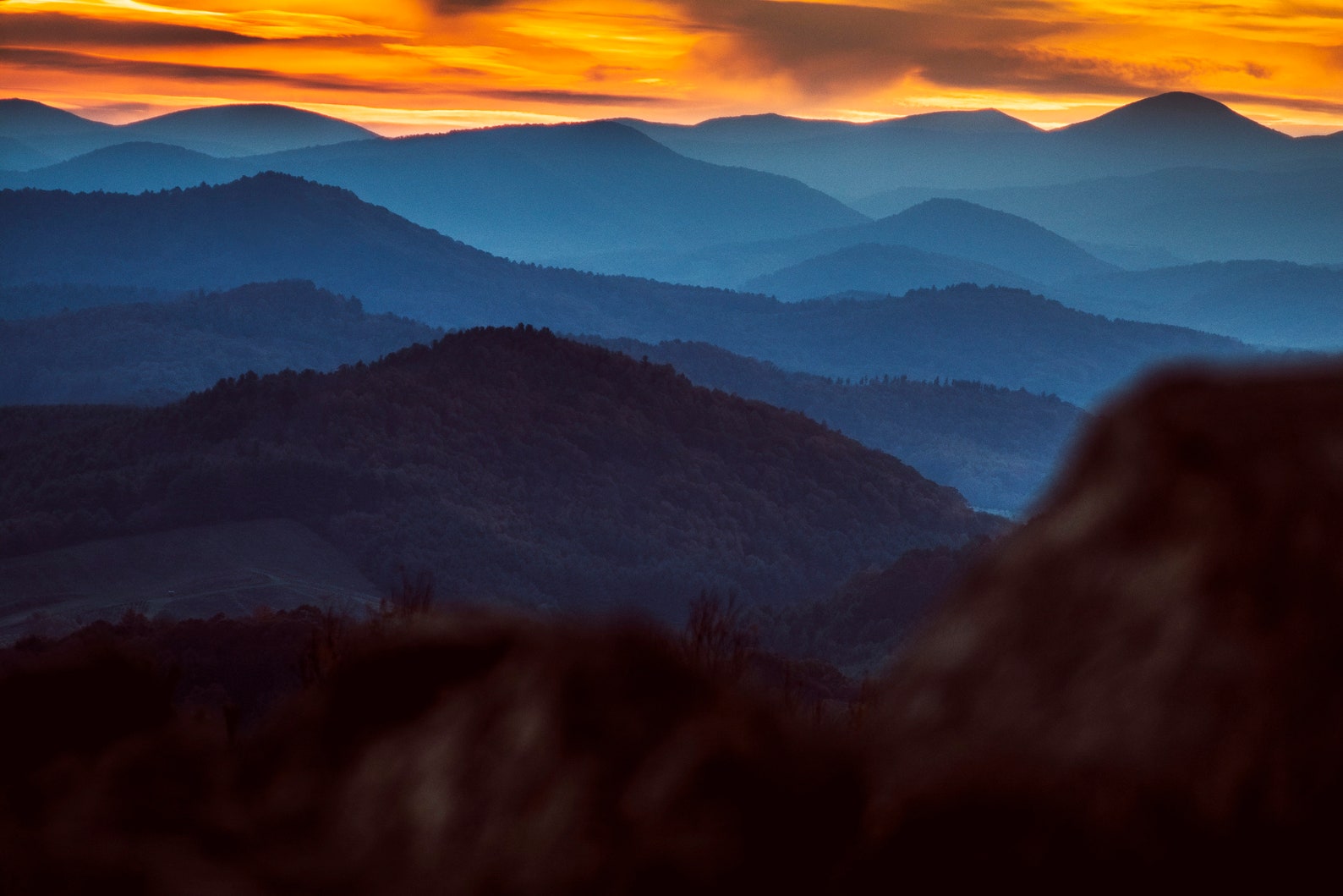 Mountain Sunset blue Ridge Mountains Landscape - Etsy