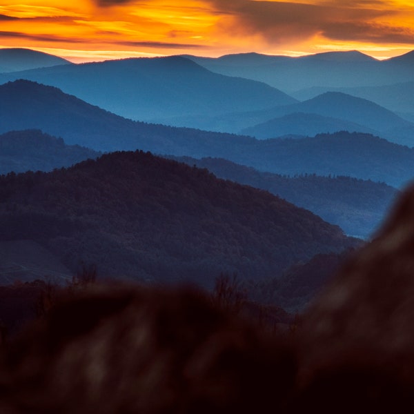 Mountain Sunset (Blue Ridge Mountains) | Landscape | Photography | North Carolina | Fine Art | Print
