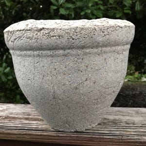Old World Hypertufa Planter, Unique Handmade, Indoor/Outdoor Garden, Olive Pot, Rustic Cement, Flowerpot, Bonsai