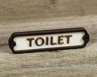 Toilette Door Sign, Toilet Door Sign, Door Plaque, Vintage Style, Railway Style, Retro Style, Cabin Sign, Door Plate, Bathroom