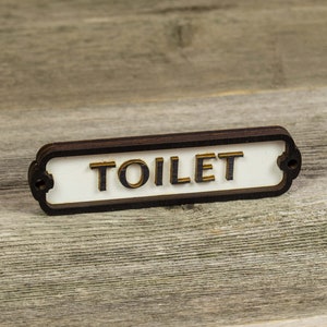 Toilette Door Sign, Toilet Door Sign, Door Plaque, Vintage Style, Railway Style, Retro Style, Cabin Sign, Door Plate, Bathroom