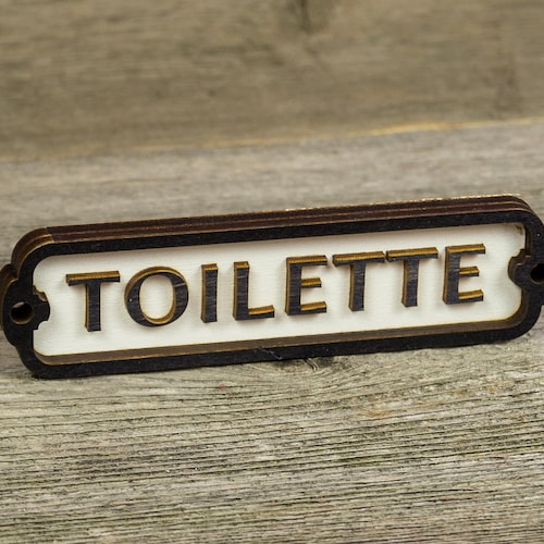 Toilette Door Sign Toilet Door Sign Door Plaque Vintage Etsy Australia