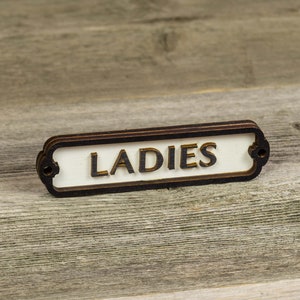 Ladies Door Sign, Toilet Door Sign, Door Plaque, Vintage Style, Railway Style, Retro Style, Cabin Sign, Door Plate, Bathroom